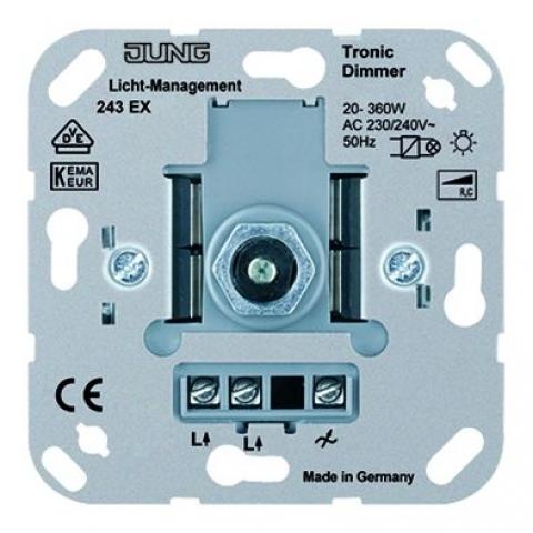 Jung dimmer 20360W electronic 243 EX draaidimmer tronic met drukwisse